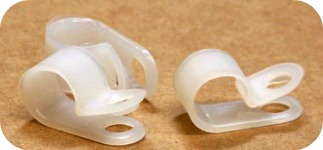 100) 1 1/8 X .20 X .97 Heavy Duty Nylon Cable Clamps