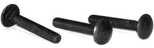 100) 1/4-20 x 1 1/2 Carriage Bolts / Full Thread / Steel / Black Oxide
