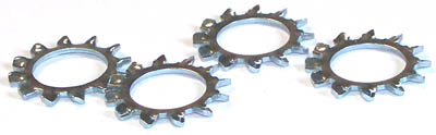 550) 1/4 External Tooth Lock Washers / Steel / Zinc