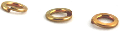 1000) #10 Medium Split Lock Washers / Steel / Zinc Yellow