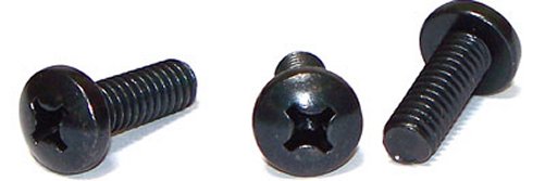 100) 8-32 x 1/2 Machine Screws / Phillips / Pan Head / Steel / Black Zinc